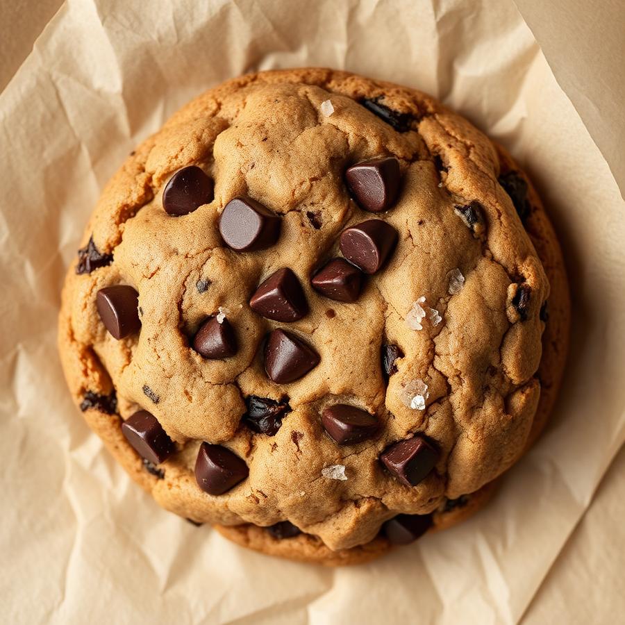 Fresh chocolate chip cookie