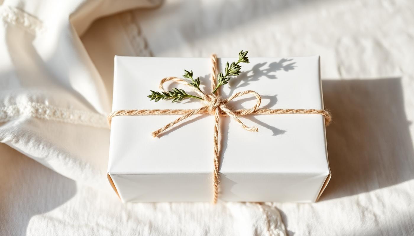 Gift-wrapped cookie box